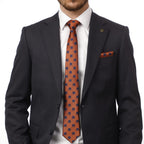 Orange &Navy Tie