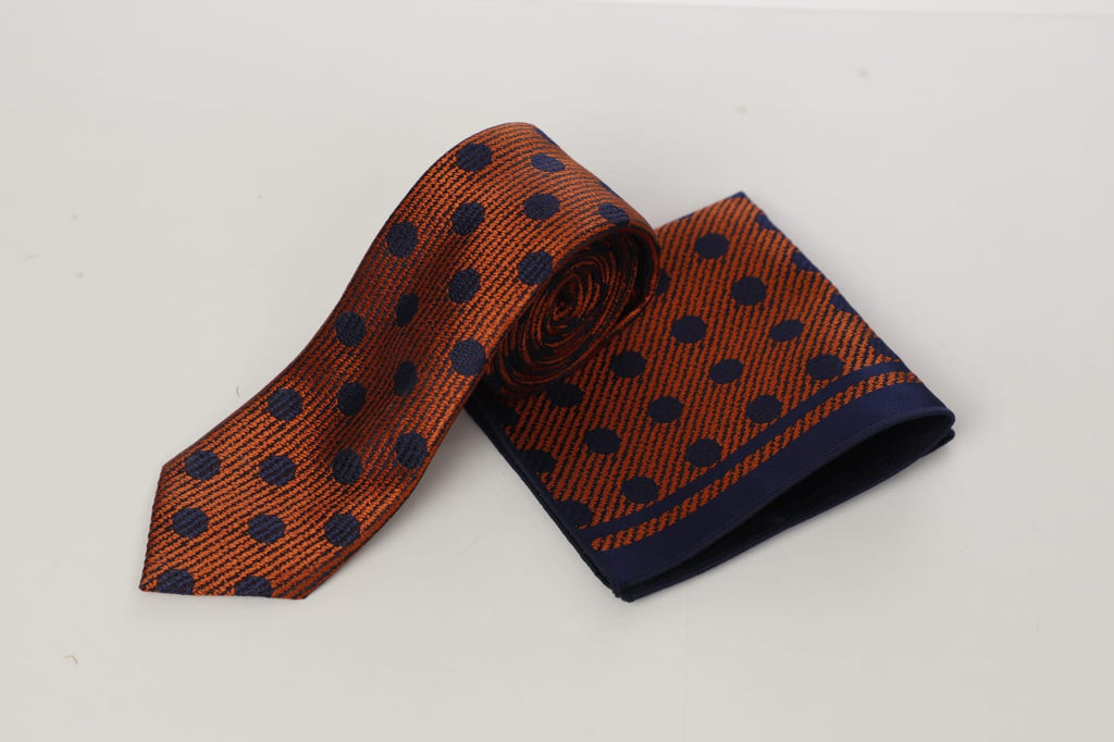 Orange &Navy Tie