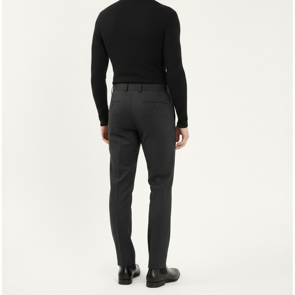 Grand Charcoal Wool Pant