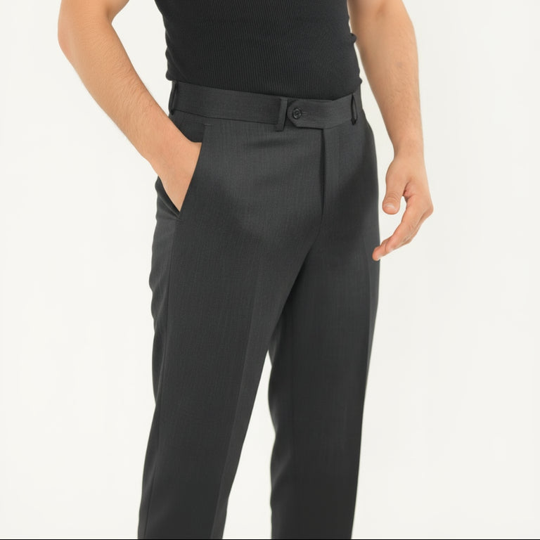 Grand Charcoal Wool Pant