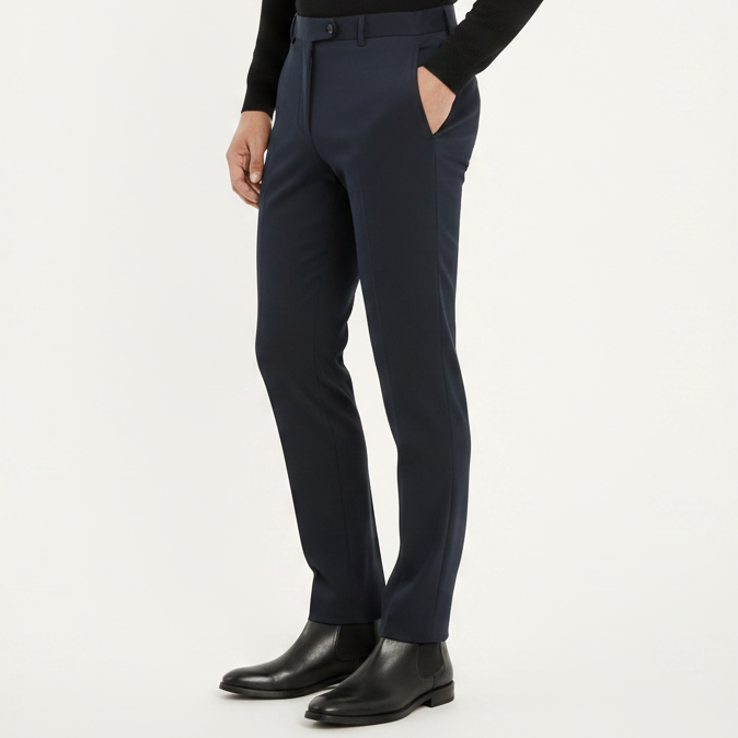 Grand Navy Wool Pant