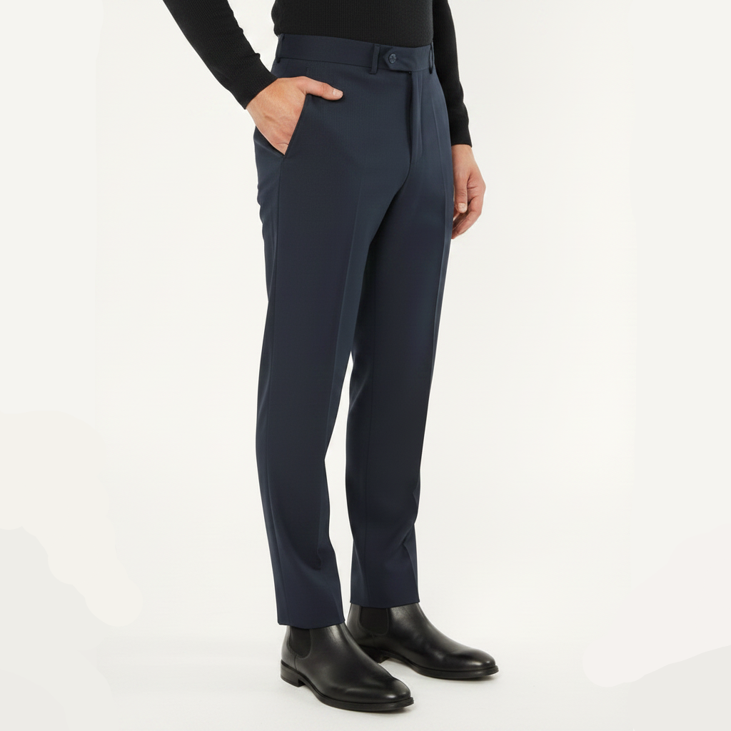 Grand Navy Wool Pant