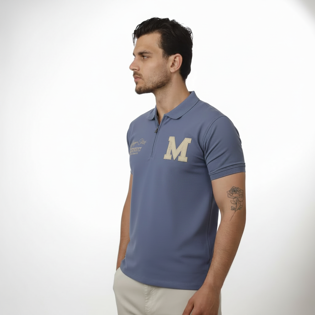 Half-Zip Polo T-Shirt