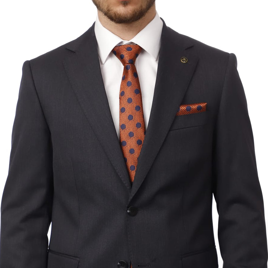 Orange &Navy Tie
